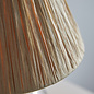 Lila - Textured Glass and Hand Wrapped Raffia Shade Table Lamp