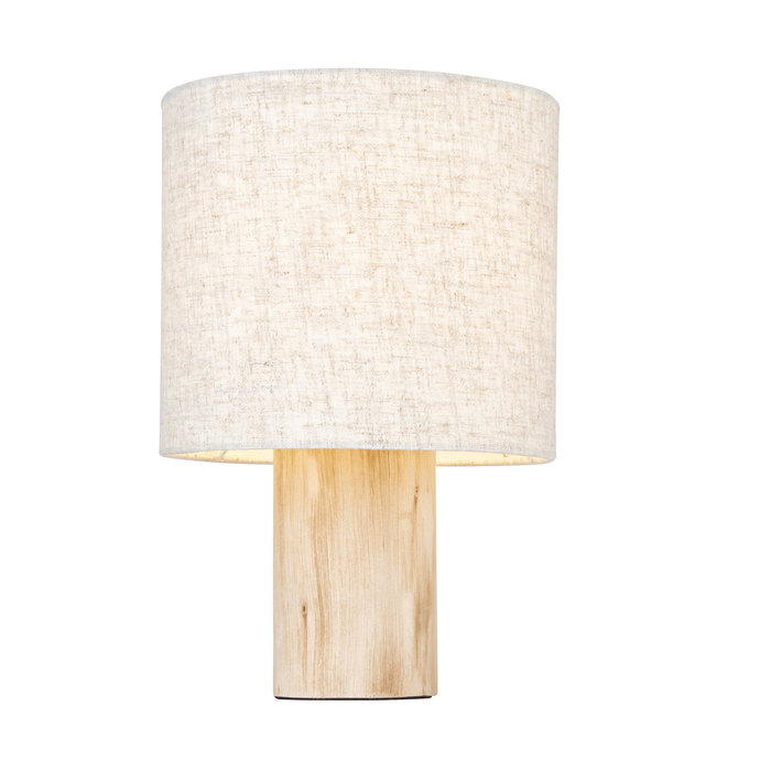 Dunbar - Wood and Natural Linen Shade Table Lamp