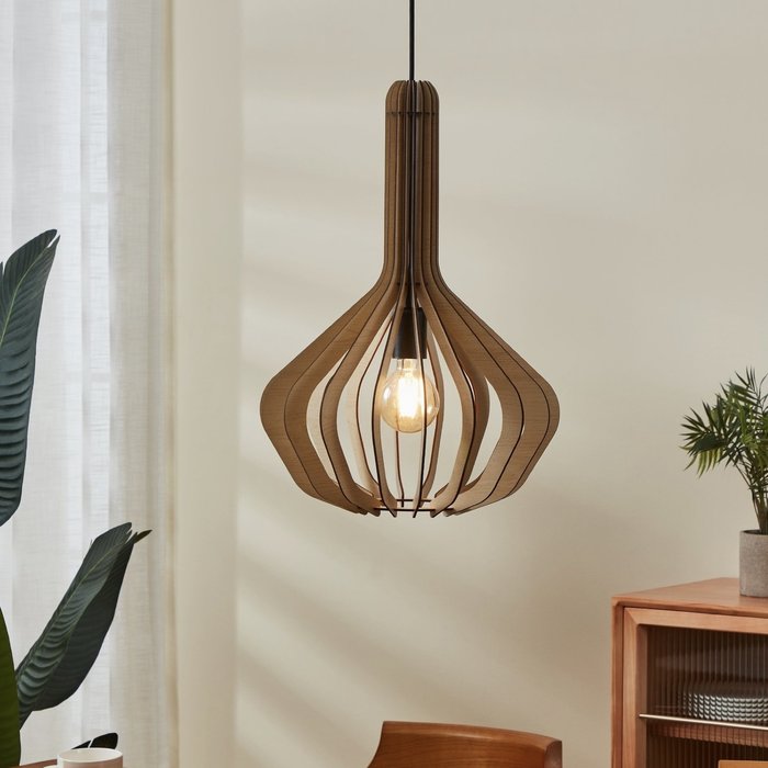 Valerie - Maple Wood Large Scandi Pendant