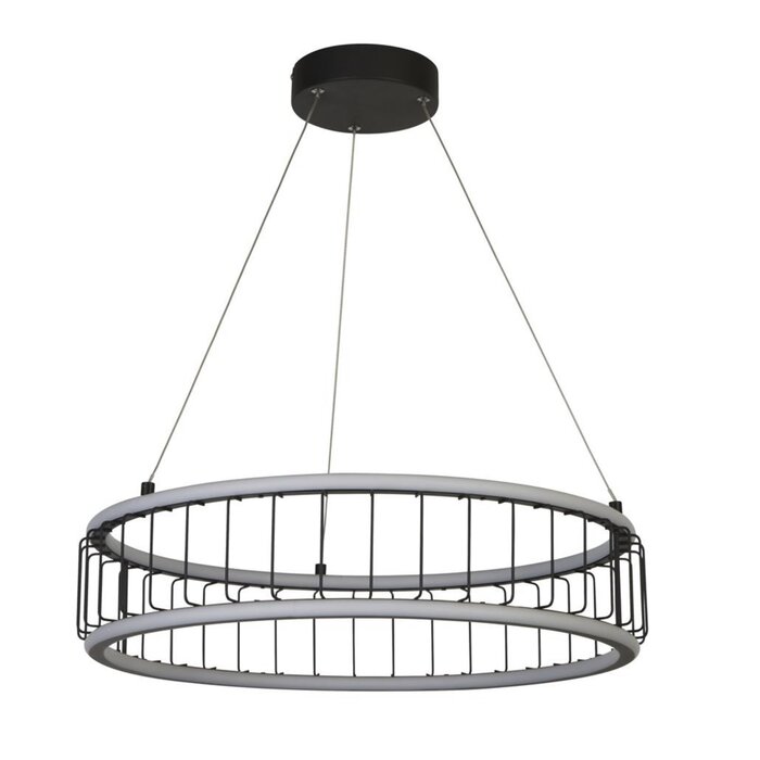 Coterie - Modern Black LED Feature Pendant - Large