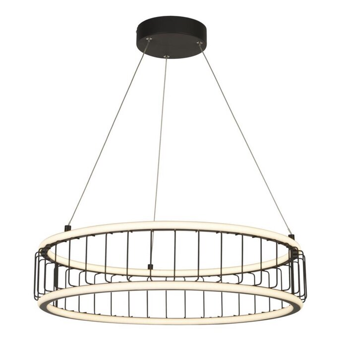 Coterie - Modern Black LED Feature Pendant - Large