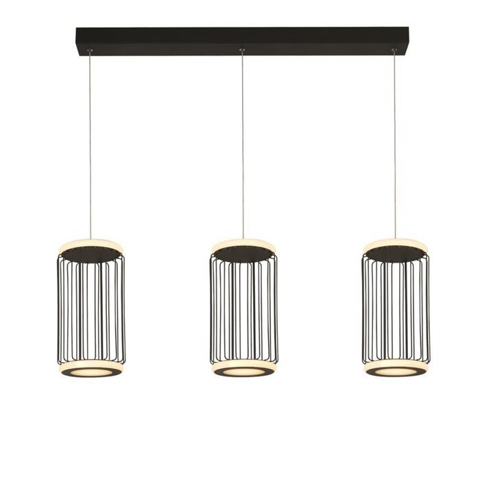 Coterie - Modern LED Black Bar Pendant Light