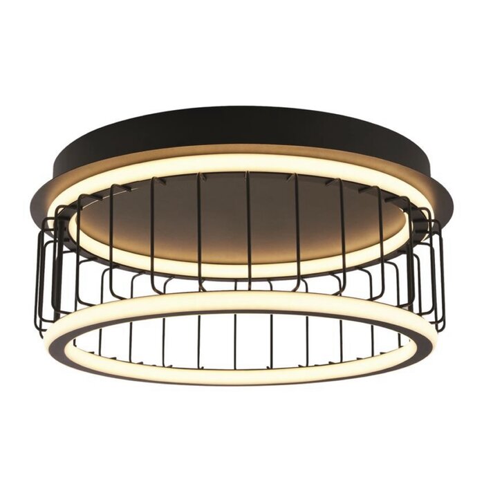 Coterie - Modern LED Flush Ceiling Light - Black