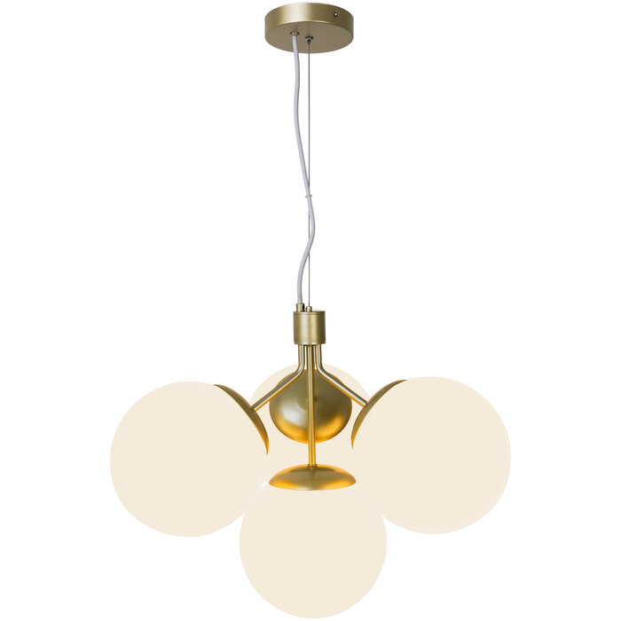 Ivoni - Brass & Opal 4 Light Pendant - Scandi Lighting