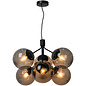 Ivoni - Black & Smoked 6 Light Pendant - Scandi Lighting