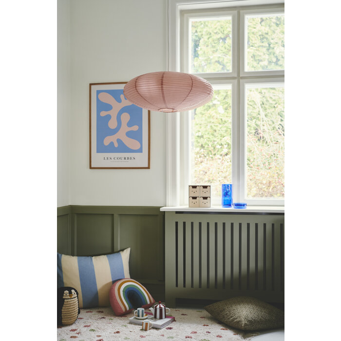 Ville - Large Scandi Paper Shade - Pink