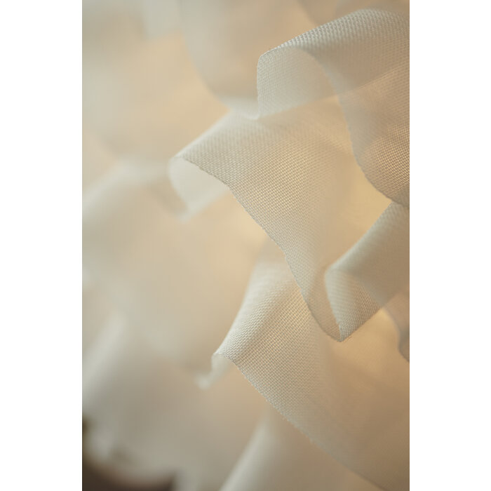 Ville - Paper and Chiffon Ruffle Shade - White