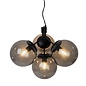 Ivoni - Black & Smoked 4 Light Pendant - Scandi Lighting