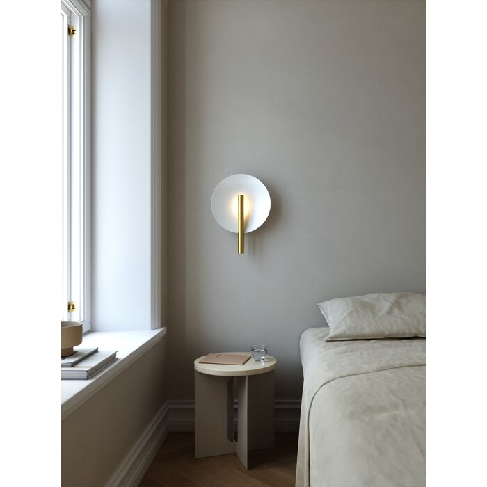 Fuziko - Spherical Wall Light - White & Brass