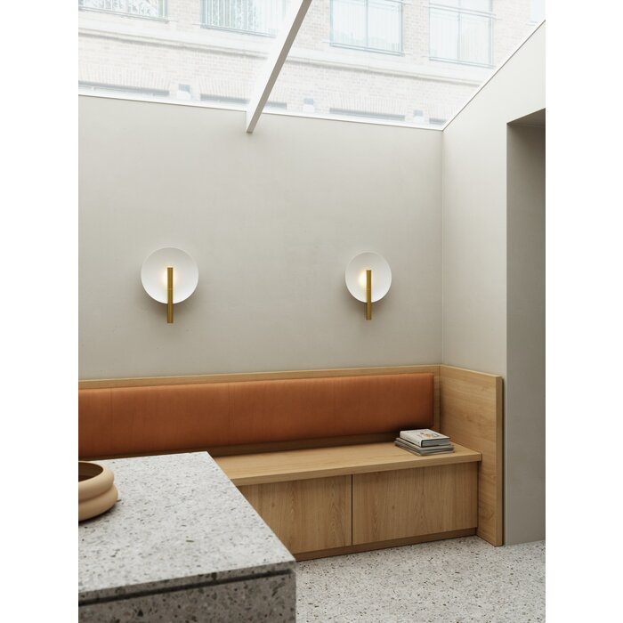 Fuziko - Spherical Wall Light - White & Brass