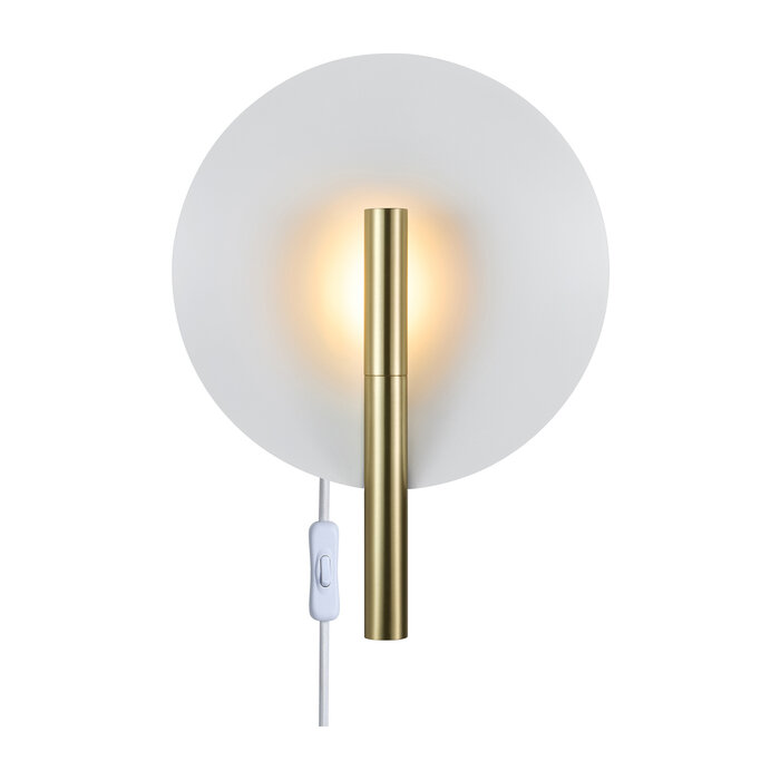 Fuziko - Spherical Wall Light - White & Brass