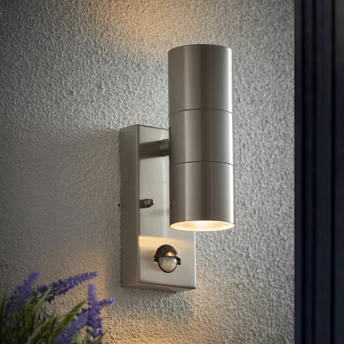 Ella - Modern Up & Down PIR Outdoor Wall Light