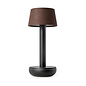 Noble Two Battery-Operated Table Lamp - Black & Brown Shade