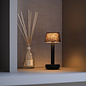 Noble Two Battery-Operated Table Lamp - Black & Brown Shade