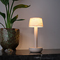 Noble Two Battery-Operated Table Lamp - Beige & Linen Shade