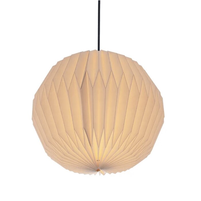 Belle - Pleated White Paper Shade - Small