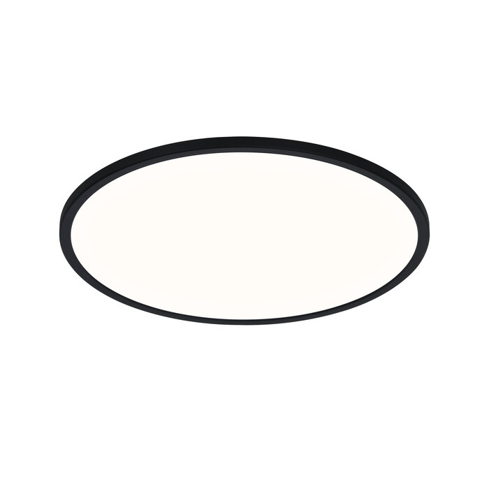 Ida - Kitchen & Bathroom Ultra-Slim LED Flush Ceiling Light - Black - IP54 - Large