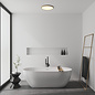 Ida - Kitchen & Bathroom Ultra-Slim 2700K LED Flush Ceiling Light - Wood - IP54 - Large - Dimmable