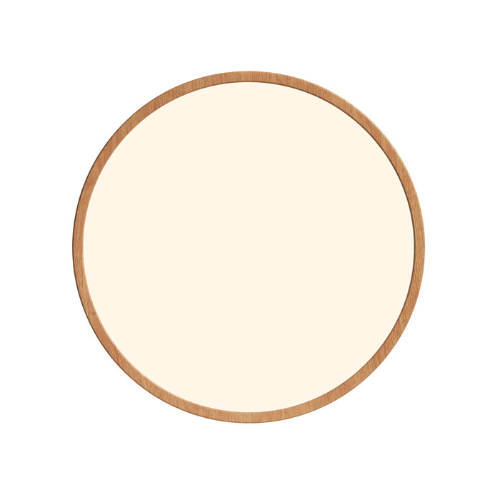 Ida - Kitchen & Bathroom Ultra-Slim 2700K LED Flush Ceiling Light - Wood - IP54 - Large - Dimmable