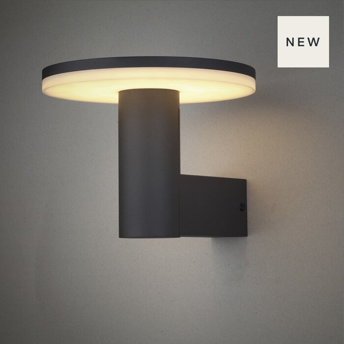 Discuss - Black and White LED Outdoor Wall Light