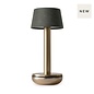Noble Two Battery-Operated Table Lamp - Gold & Emerald Shade