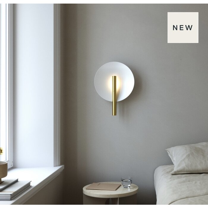 Fuziko - Spherical Wall Light - White & Brass