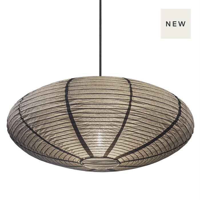 Ville - Large Scandi Paper Shade - Grey