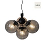 Ivoni - Black & Smoked 4 Light Pendant - Scandi Lighting