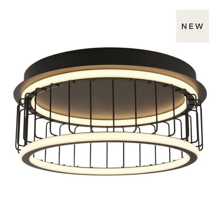 Coterie - Modern LED Flush Ceiling Light - Black