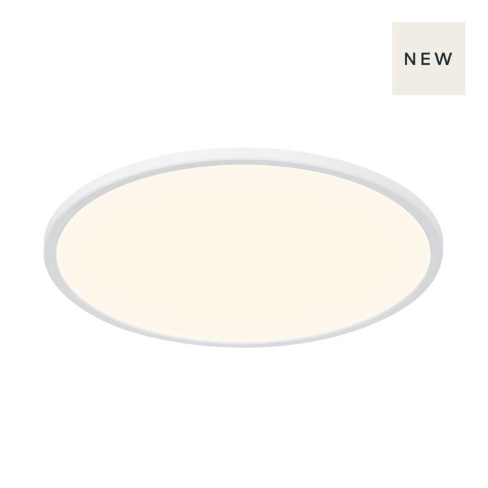 Ida - Kitchen & Bathroom Ultra-Slim LED Flush Ceiling Light - White - IP54 - Large