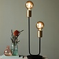 Josie - Industrial Table Light - Black and Brass