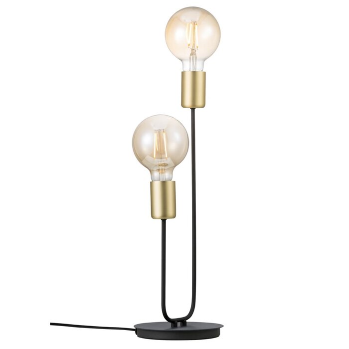 Josie - Industrial Table Light - Black and Brass