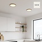 Ida - Kitchen & Bathroom Ultra-Slim 2700K LED Flush Ceiling Light - Wood - IP54 - Dimmable - Small