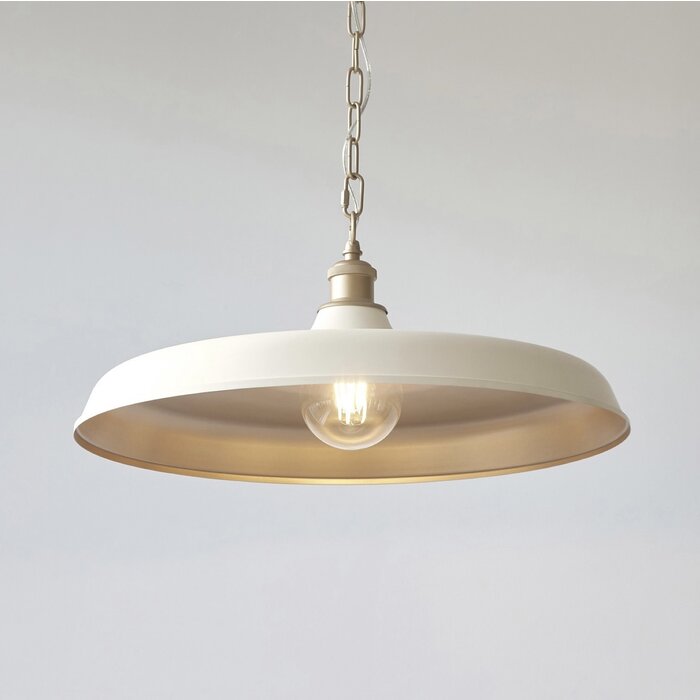 Kiplin - Warm White & Satin Gold Mid Century Pendant