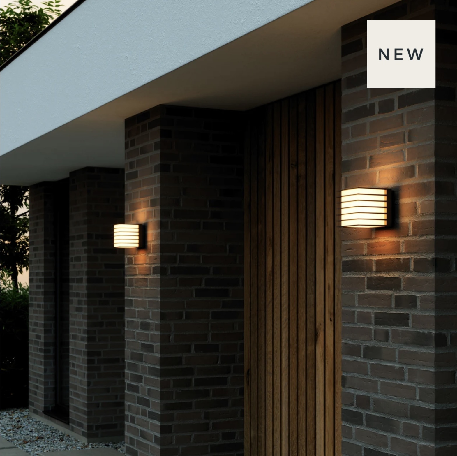 Herbin Contemporary Outdoor Wall Light Black Lightbox