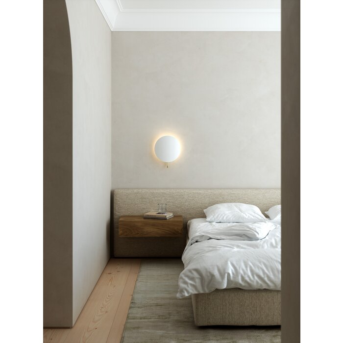 Sparga - White & Brass Scandi Wall Light