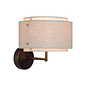 Taka - Brass and Linen Shade Scandi Wall Light