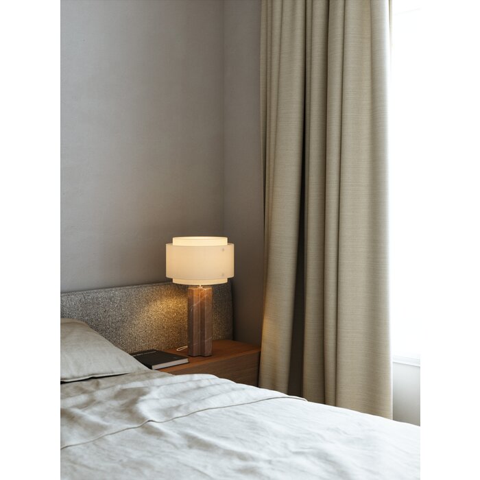 Taka - Brass and Linen Shade Scandi Table Lamp