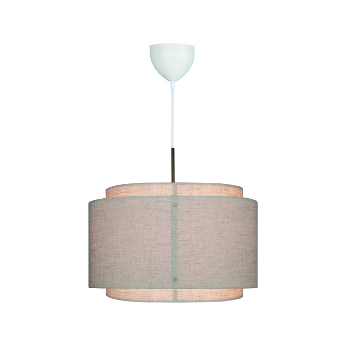 Taka - Brass and Linen Shade Scandi Pendant