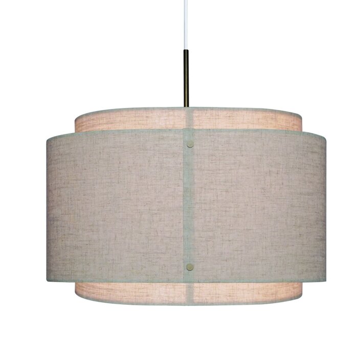 Taka - Brass and Linen Shade Scandi Pendant