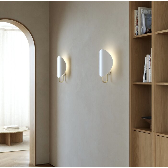 Sparga - White & Brass Scandi Wall Light