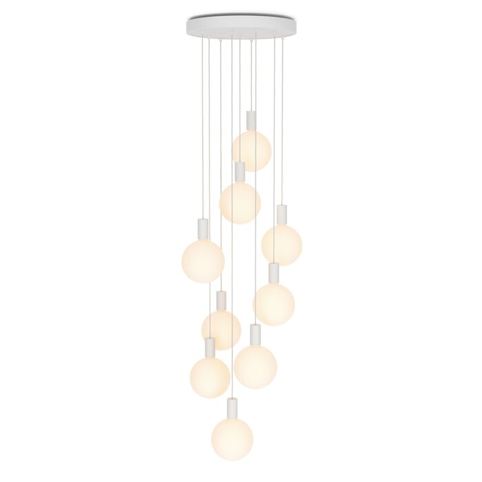 Alumina Nine Pendant + Sphere V - Tala - Large Minimalist Staircase Cluster Light