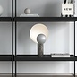 Discus - Sculptural Grey Scandi Table Lamp