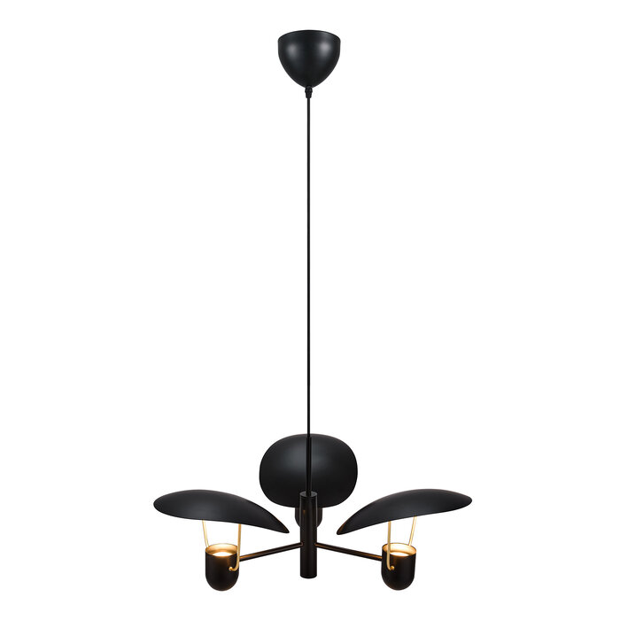 Tabiola - Black & Brass Modern Italian Style 3 Light Pendant