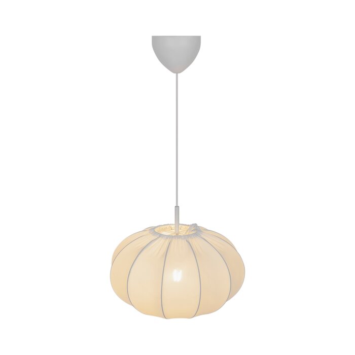 Aer - Warm White Fabric Shade Pendant - Medium