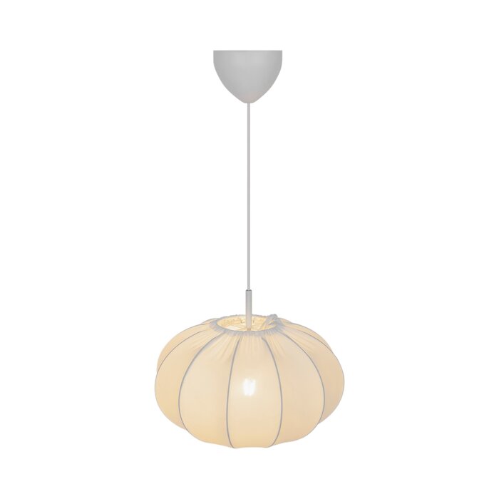 Aer - Warm White Fabric Shade Pendant - Medium