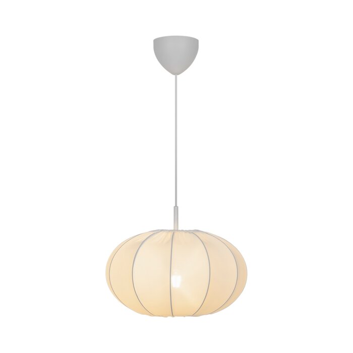 Aer - Warm White Fabric Shade Pendant - Medium