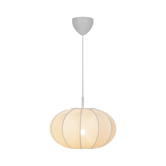 Aer - Warm White Fabric Shade Pendant - Medium