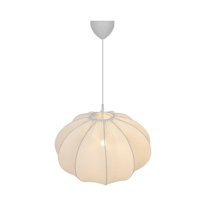 Aer - Warm White Fabric Shade Pendant - Large