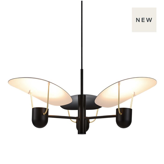Tabiola - Black & Brass Modern Italian Style 3 Light Pendant